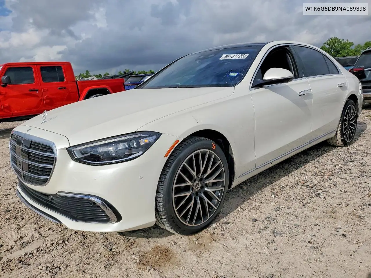 2022 Mercedes-Benz S 500 4Matic VIN: W1K6G6DB9NA089398 Lot: 55907126