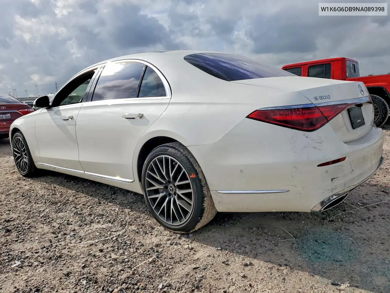 2022 Mercedes-Benz S 500 4Matic VIN: W1K6G6DB9NA089398 Lot: 55907126