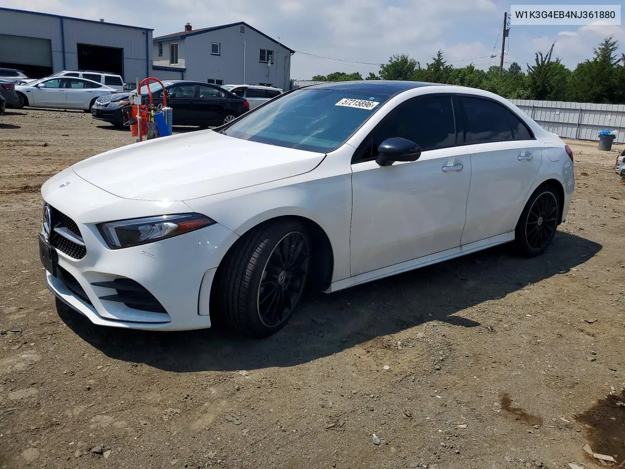 2022 Mercedes-Benz A 220 VIN: W1K3G4EB4NJ361880 Lot: 57215896