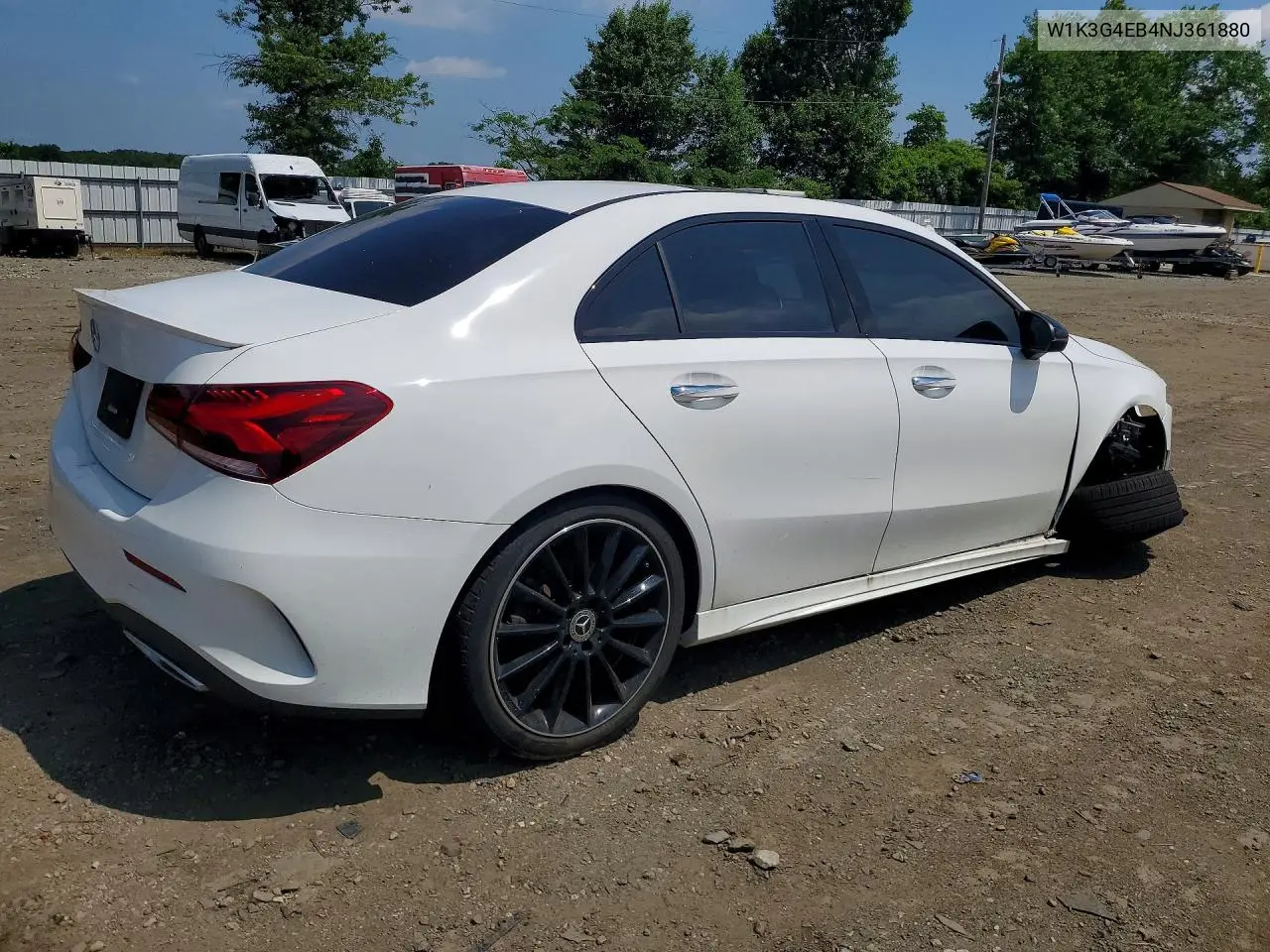 2022 Mercedes-Benz A 220 VIN: W1K3G4EB4NJ361880 Lot: 57215896