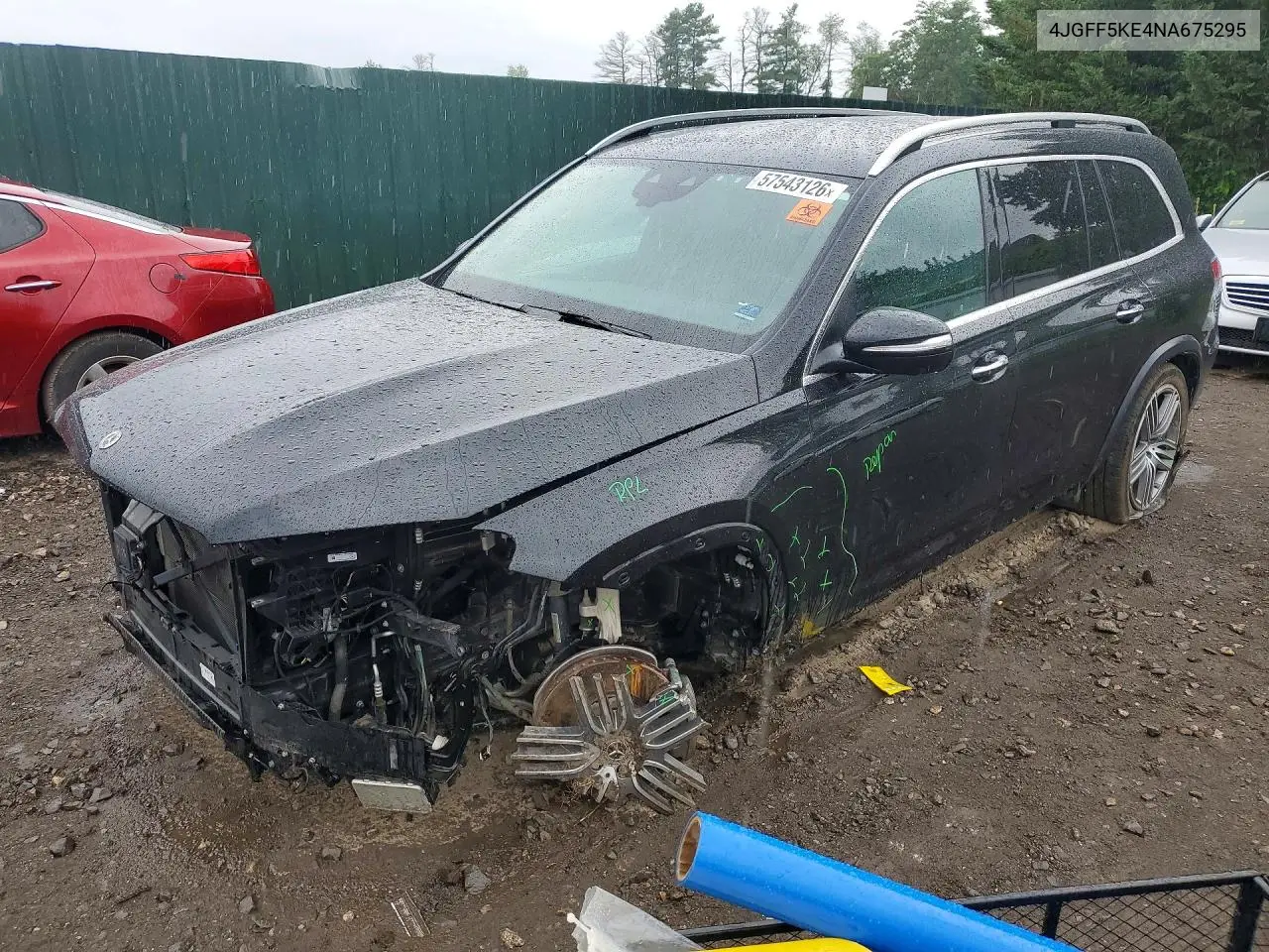 2022 Mercedes-Benz Gls 450 4Matic VIN: 4JGFF5KE4NA675295 Lot: 57543126