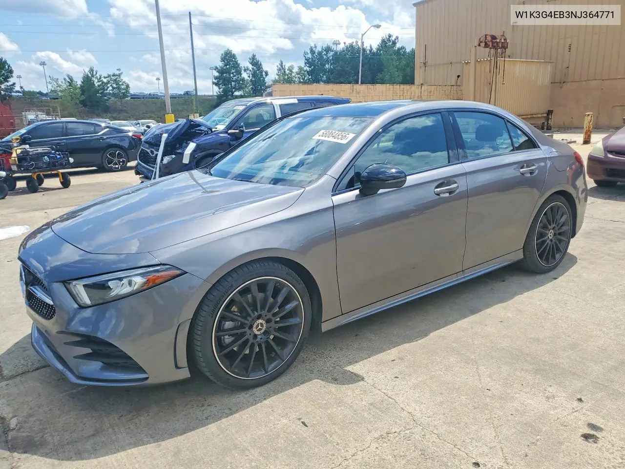 2022 Mercedes-Benz A 220 VIN: W1K3G4EB3NJ364771 Lot: 58084856