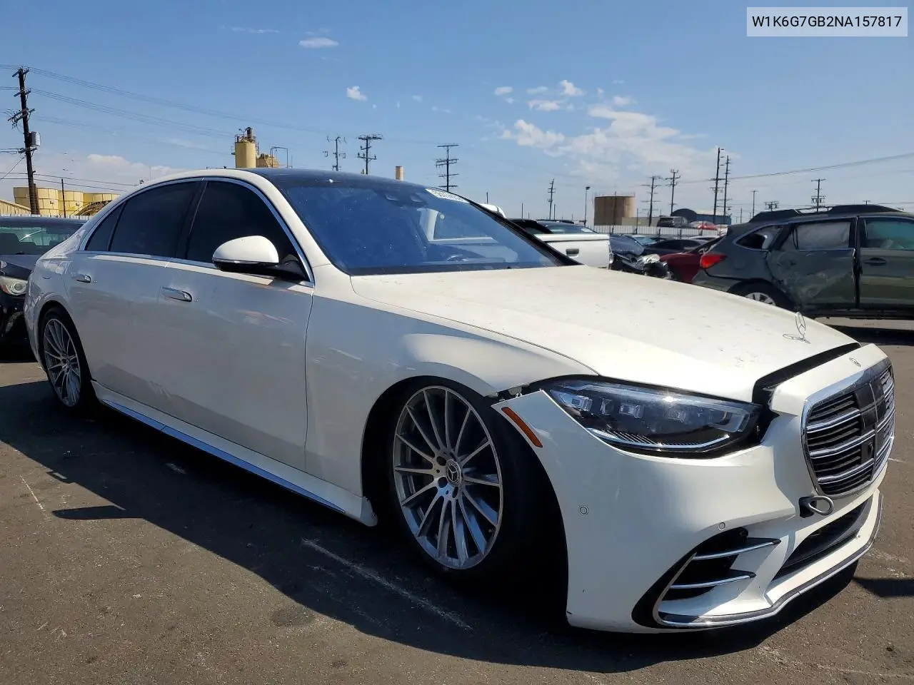2022 Mercedes-Benz S 580 4Matic VIN: W1K6G7GB2NA157817 Lot: 58414886
