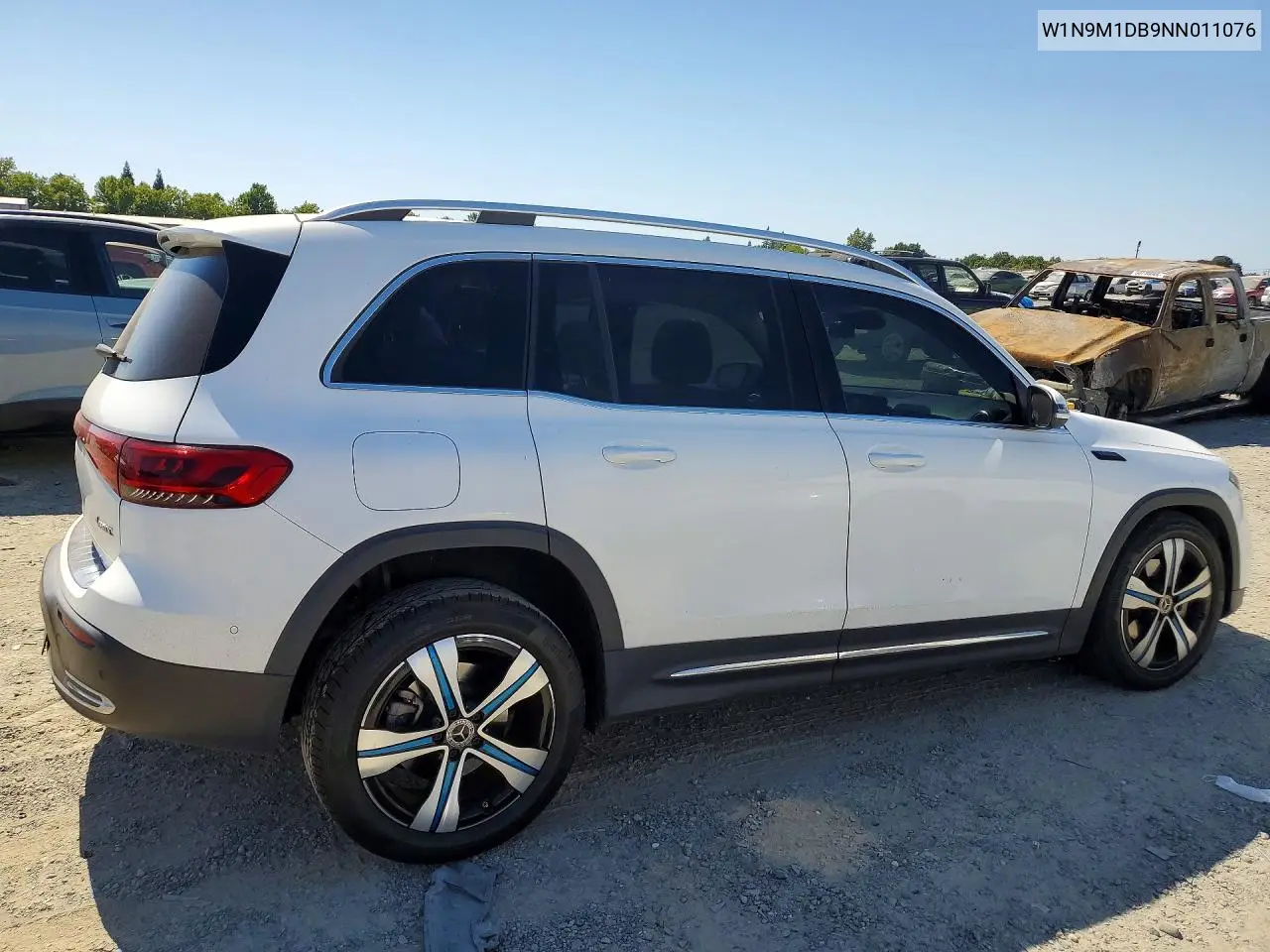 2022 Mercedes-Benz Eqb 350 4Matic VIN: W1N9M1DB9NN011076 Lot: 58593366