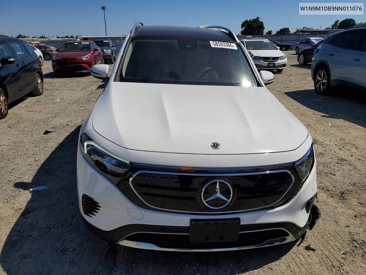 2022 Mercedes-Benz Eqb 350 4Matic VIN: W1N9M1DB9NN011076 Lot: 58593366