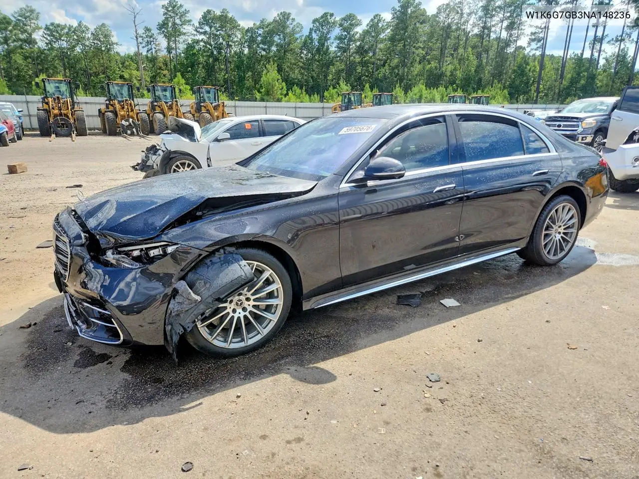 2022 Mercedes-Benz S 580 4Matic VIN: W1K6G7GB3NA148236 Lot: 59705676