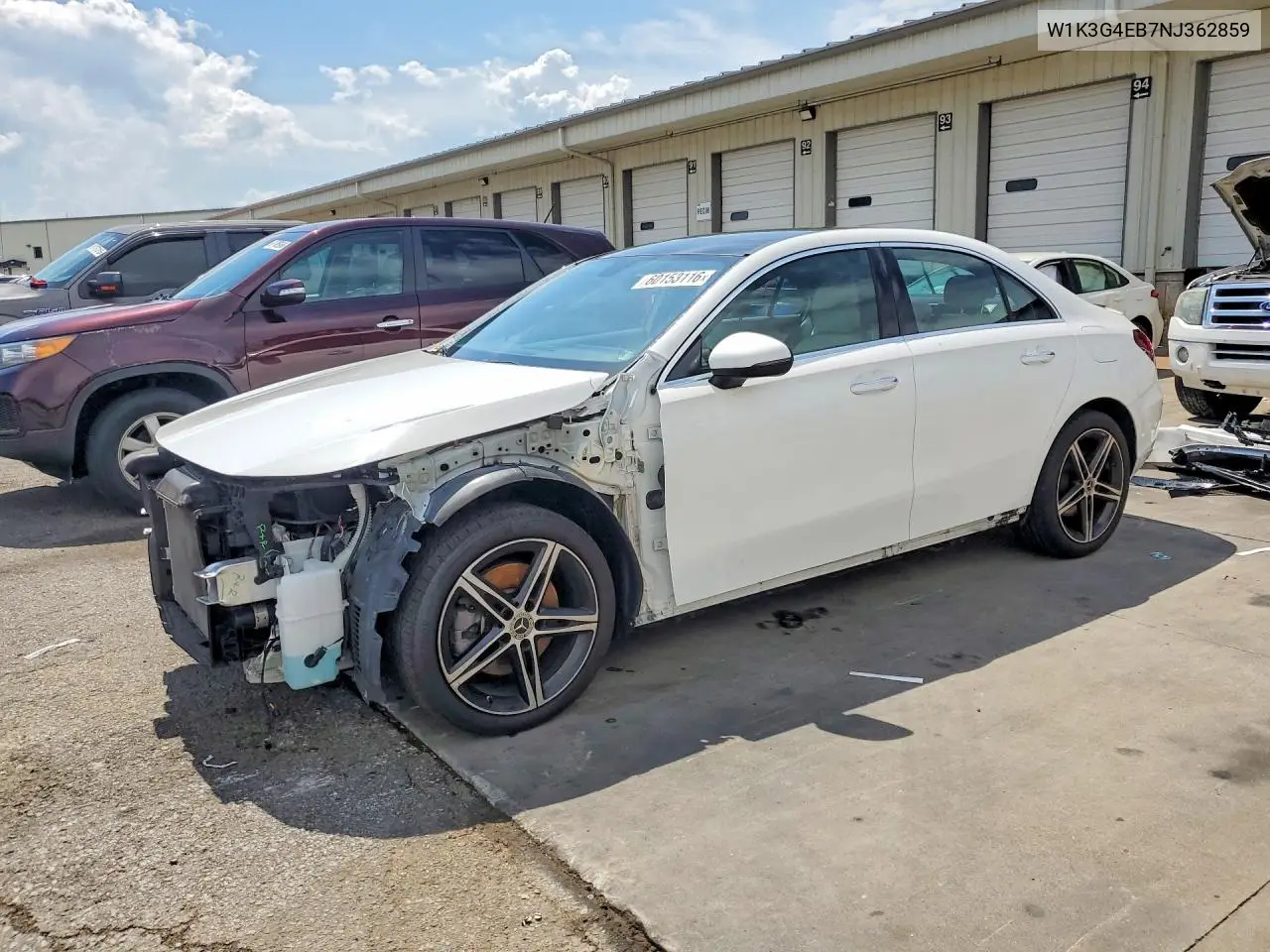 2022 Mercedes-Benz A 220 VIN: W1K3G4EB7NJ362859 Lot: 60153116