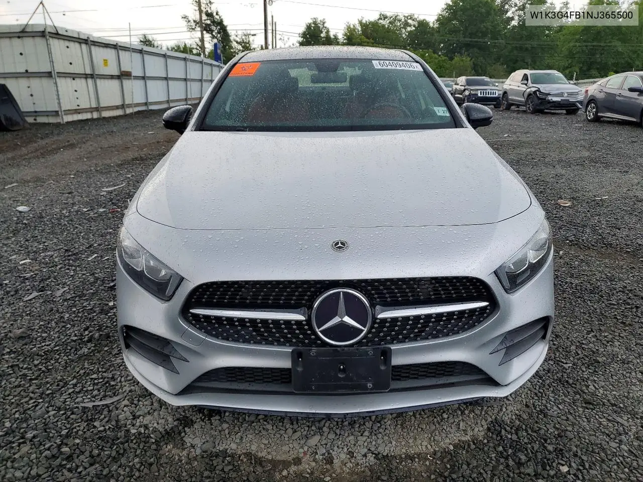 2022 Mercedes-Benz A 220 4Matic VIN: W1K3G4FB1NJ365500 Lot: 60409406