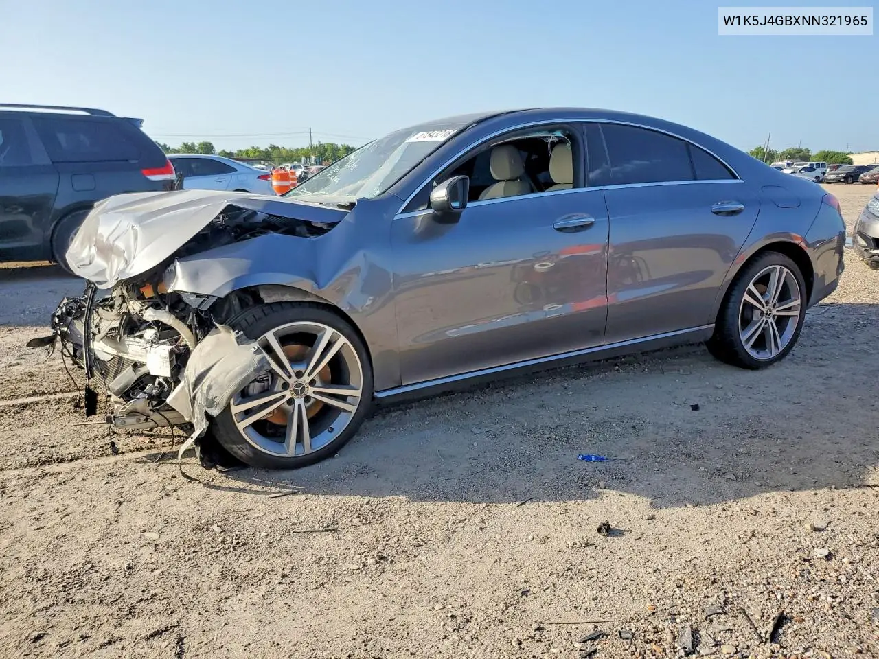 2022 Mercedes-Benz Cla 250 VIN: W1K5J4GBXNN321965 Lot: 61843216