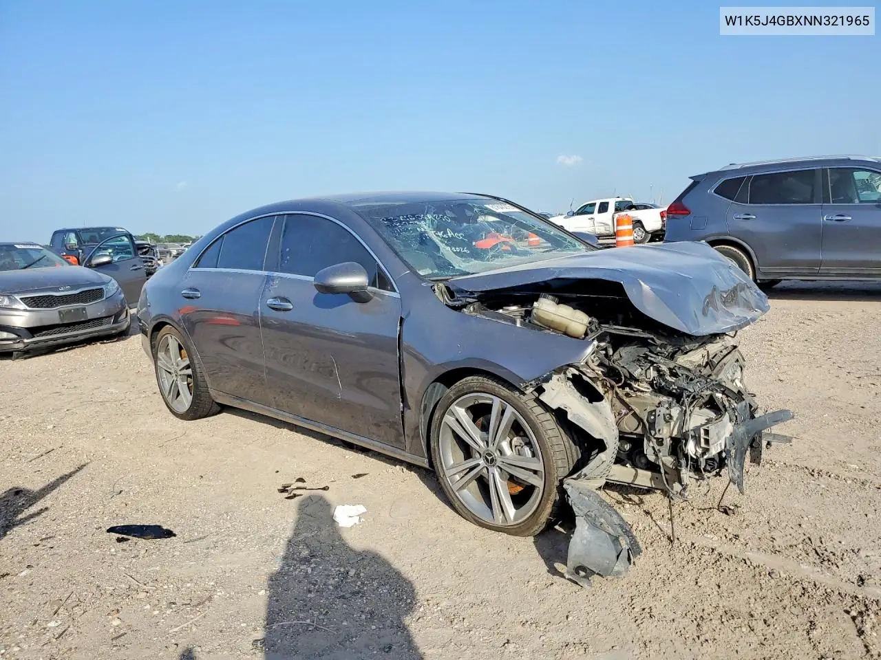 2022 Mercedes-Benz Cla 250 VIN: W1K5J4GBXNN321965 Lot: 61843216