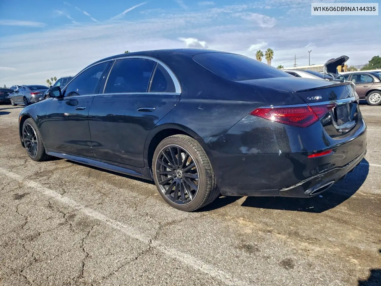 W1K6G6DB9NA144335 2022 Mercedes-Benz S 500 4Matic