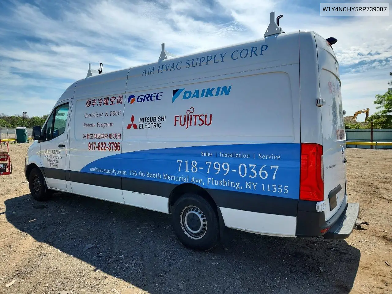 2024 Mercedes-Benz Sprinter 2500 Delivery Van VIN: W1Y4NCHY5RP739007 Lot: 58524756