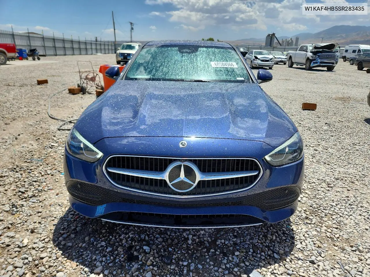 2025 Mercedes-Benz C 300 4Matic VIN: W1KAF4HB5SR283435 Lot: 60584966