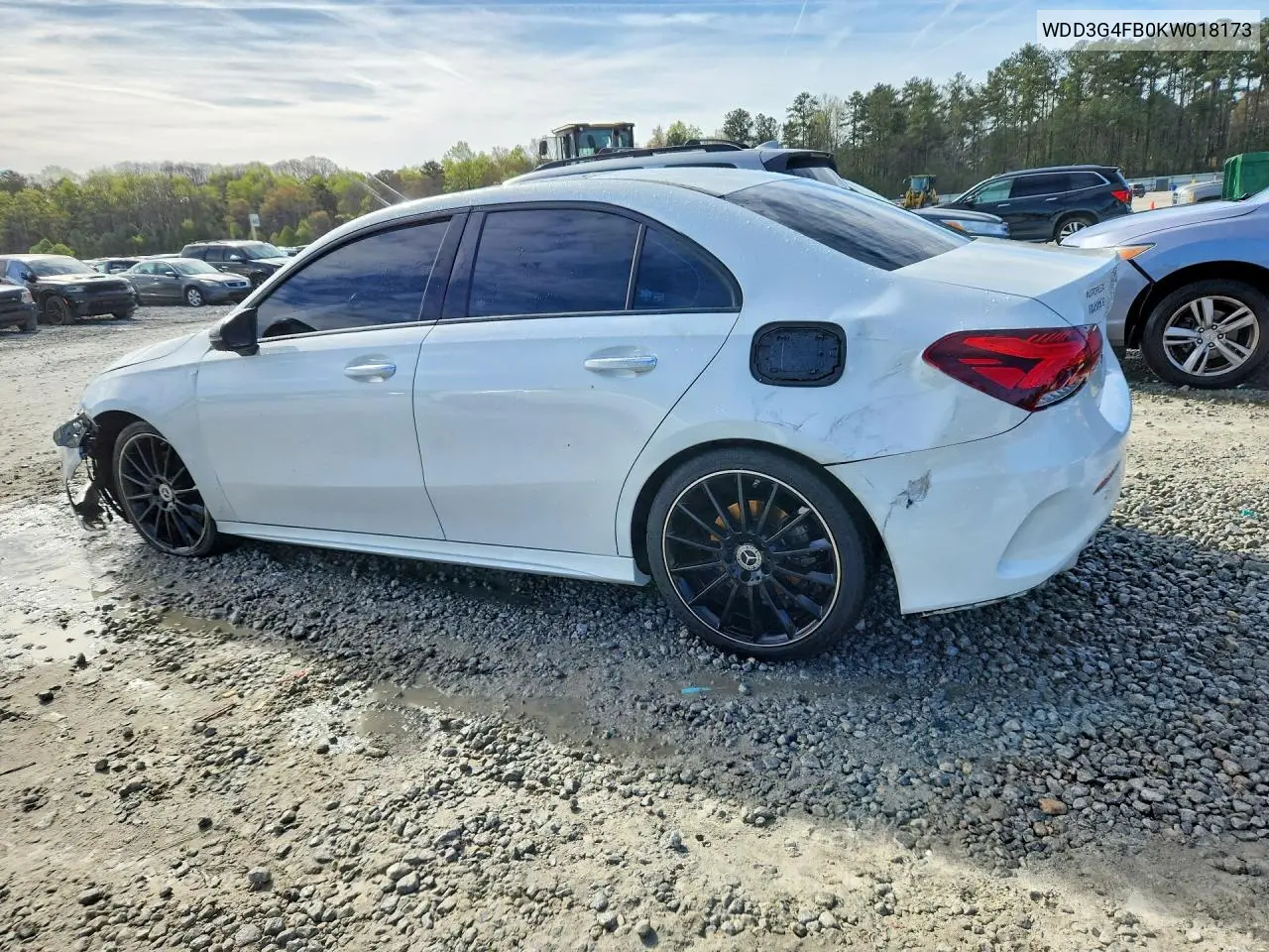 2019 Mercedes-Benz A 220 4Matic VIN: WDD3G4FB0KW018173 Lot: 46510926