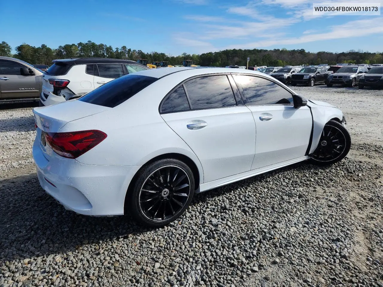 2019 Mercedes-Benz A 220 4Matic VIN: WDD3G4FB0KW018173 Lot: 46510926
