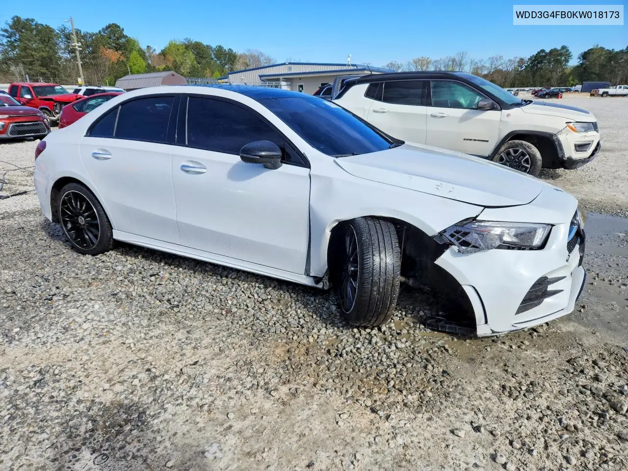 2019 Mercedes-Benz A 220 4Matic VIN: WDD3G4FB0KW018173 Lot: 46510926