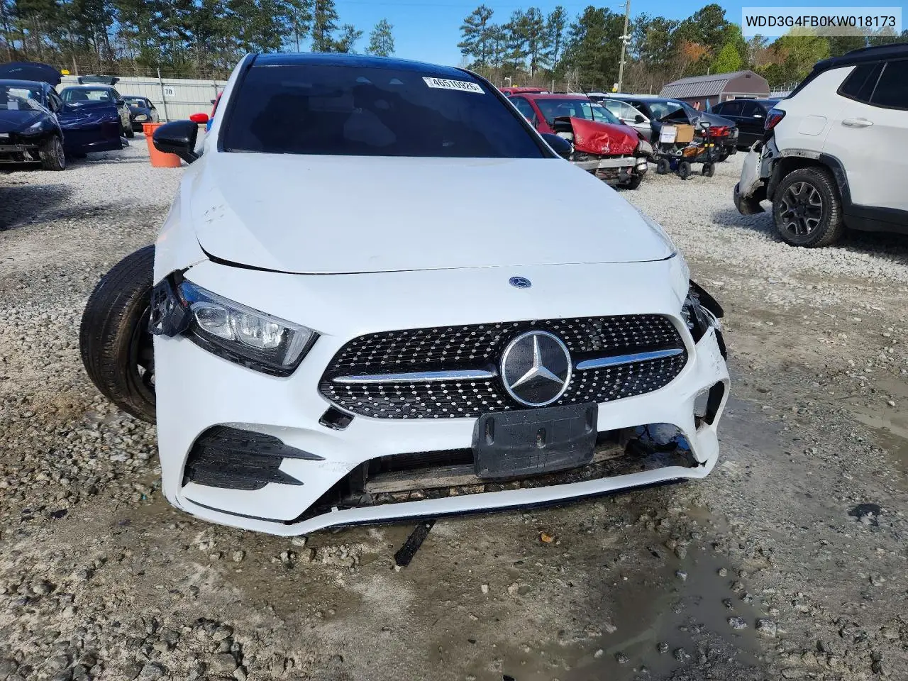 2019 Mercedes-Benz A 220 4Matic VIN: WDD3G4FB0KW018173 Lot: 46510926