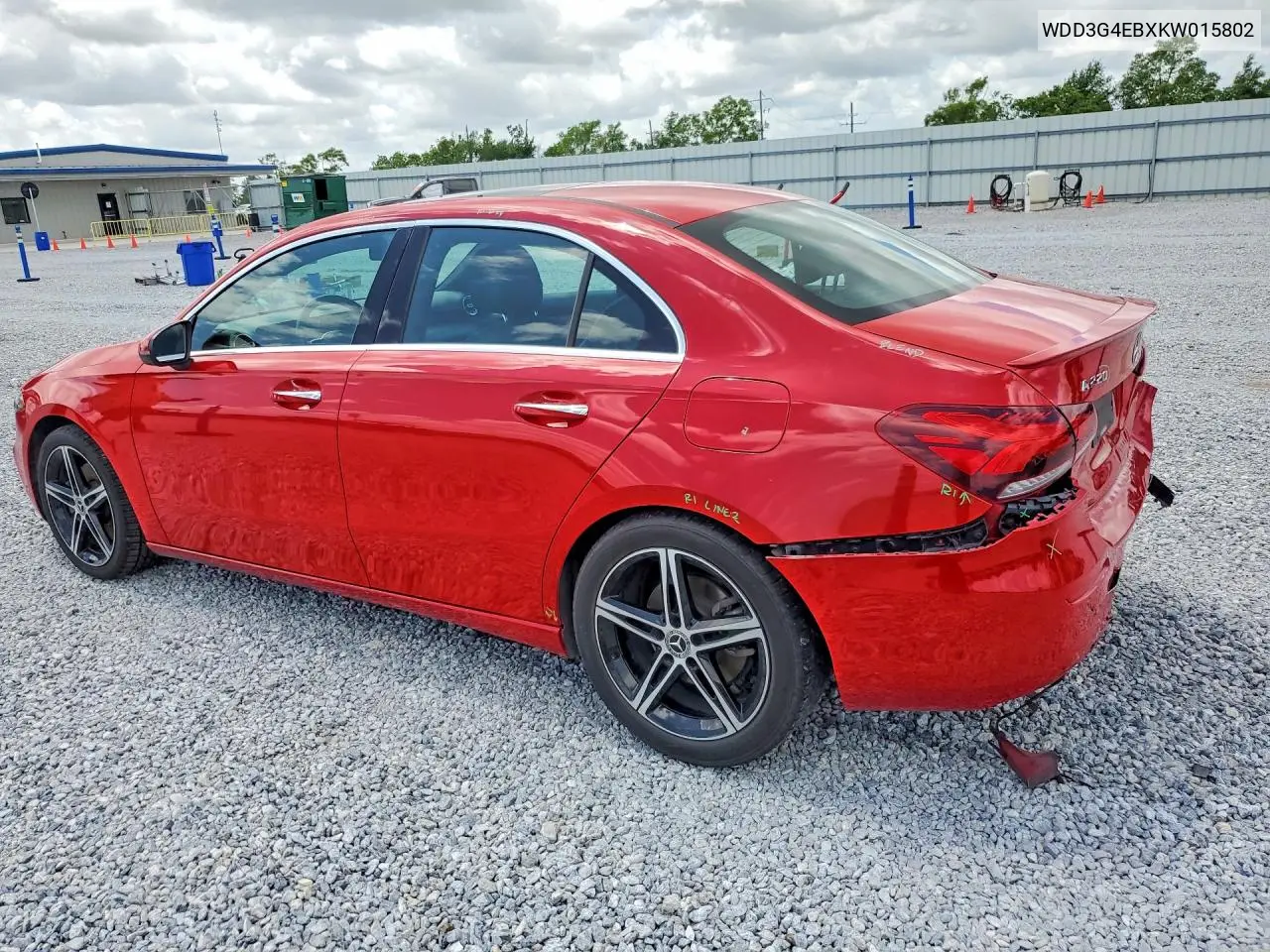 2019 Mercedes-Benz A-Class VIN: WDD3G4EBXKW015802 Lot: 49985216