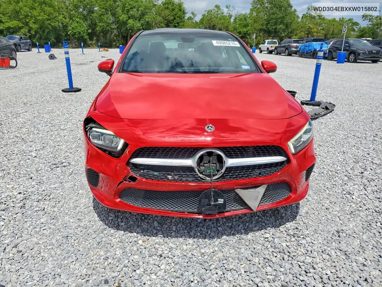 2019 Mercedes-Benz A-Class VIN: WDD3G4EBXKW015802 Lot: 49985216