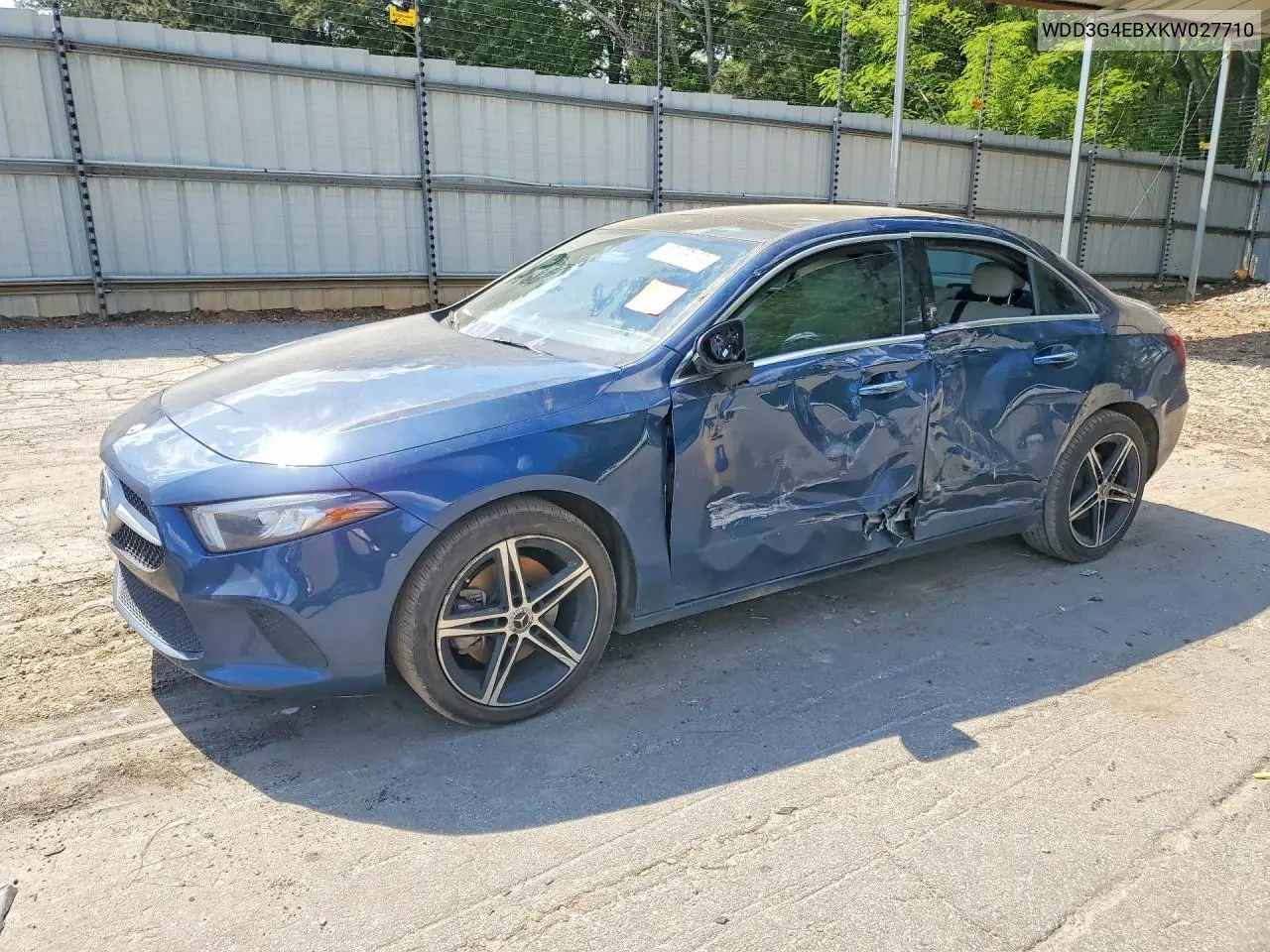 2019 Mercedes-Benz A 220 VIN: WDD3G4EBXKW027710 Lot: 50458466