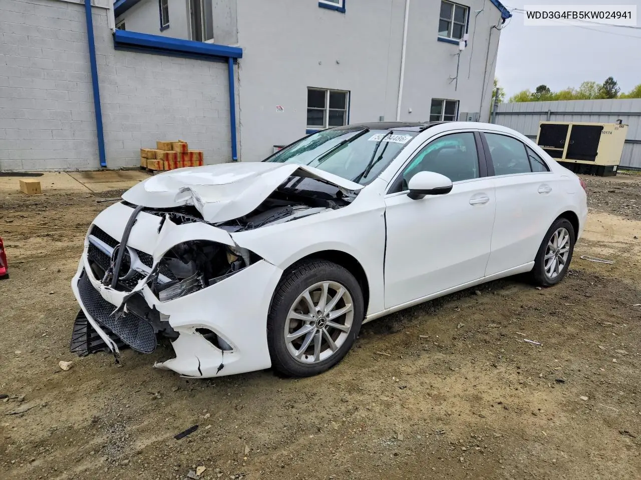 2019 Mercedes-Benz A 220 4Matic VIN: WDD3G4FB5KW024941 Lot: 50794486