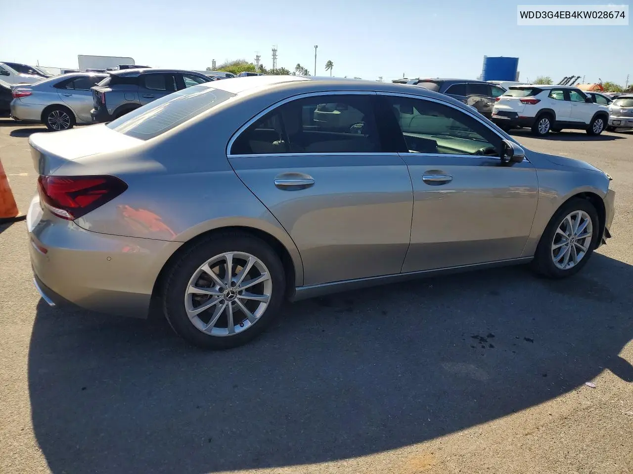 2019 Mercedes-Benz A 220 VIN: WDD3G4EB4KW028674 Lot: 51115816