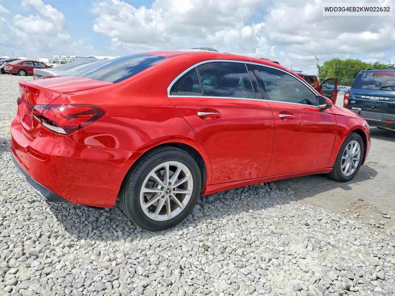 2019 Mercedes-Benz A 220 VIN: WDD3G4EB2KW022632 Lot: 51291166
