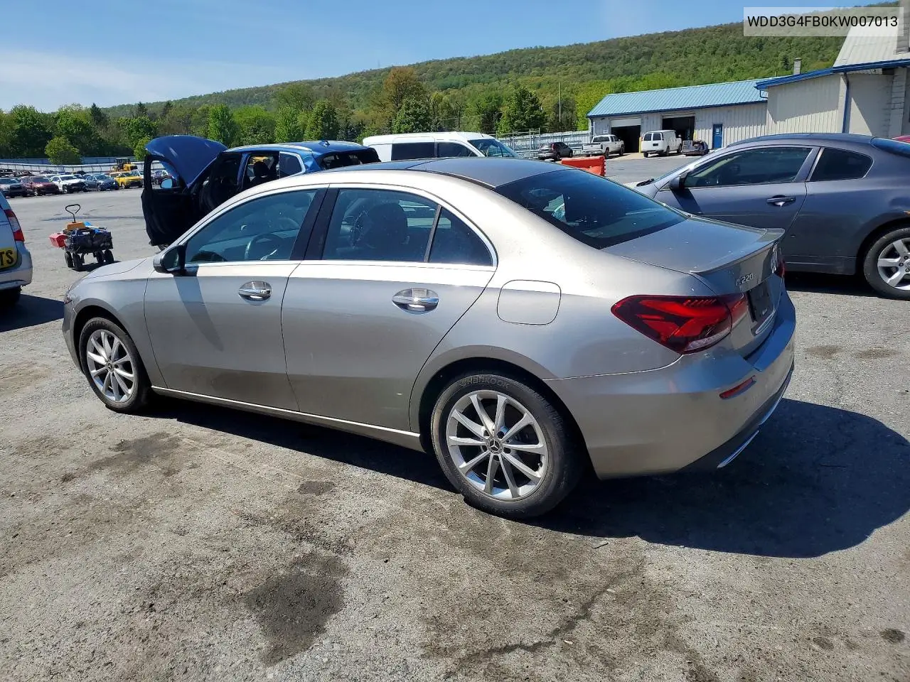 2019 Mercedes-Benz A 220 4Matic VIN: WDD3G4FB0KW007013 Lot: 51450916