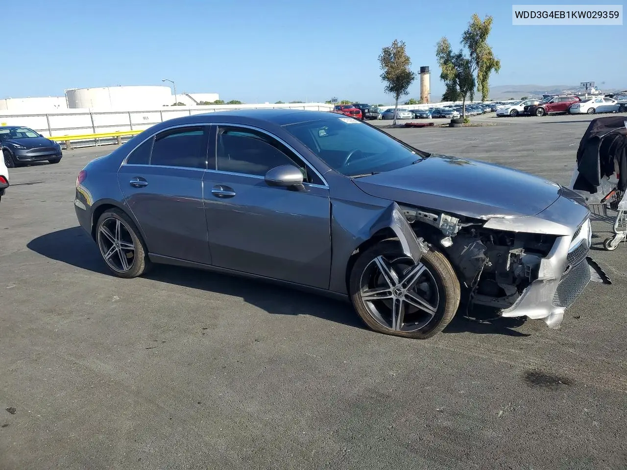 2019 Mercedes-Benz A 220 VIN: WDD3G4EB1KW029359 Lot: 51639296