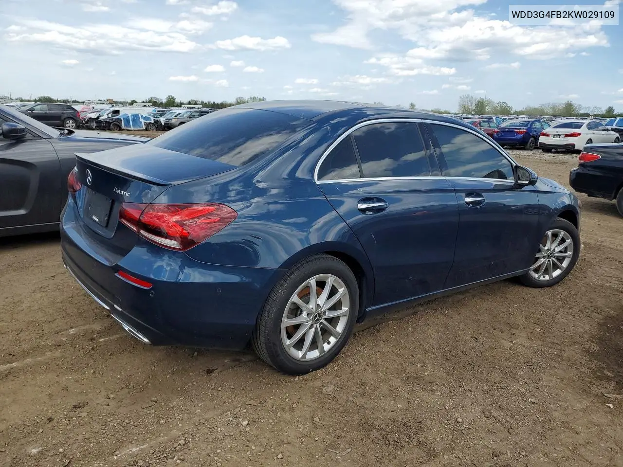 2019 Mercedes-Benz A 220 4Matic VIN: WDD3G4FB2KW029109 Lot: 52338816