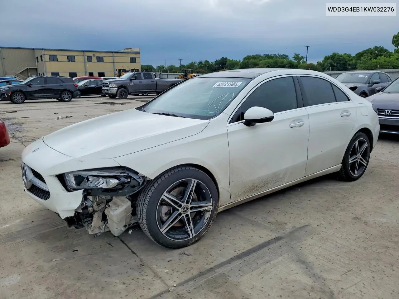 2019 Mercedes-Benz A 220 VIN: WDD3G4EB1KW032276 Lot: 52821906