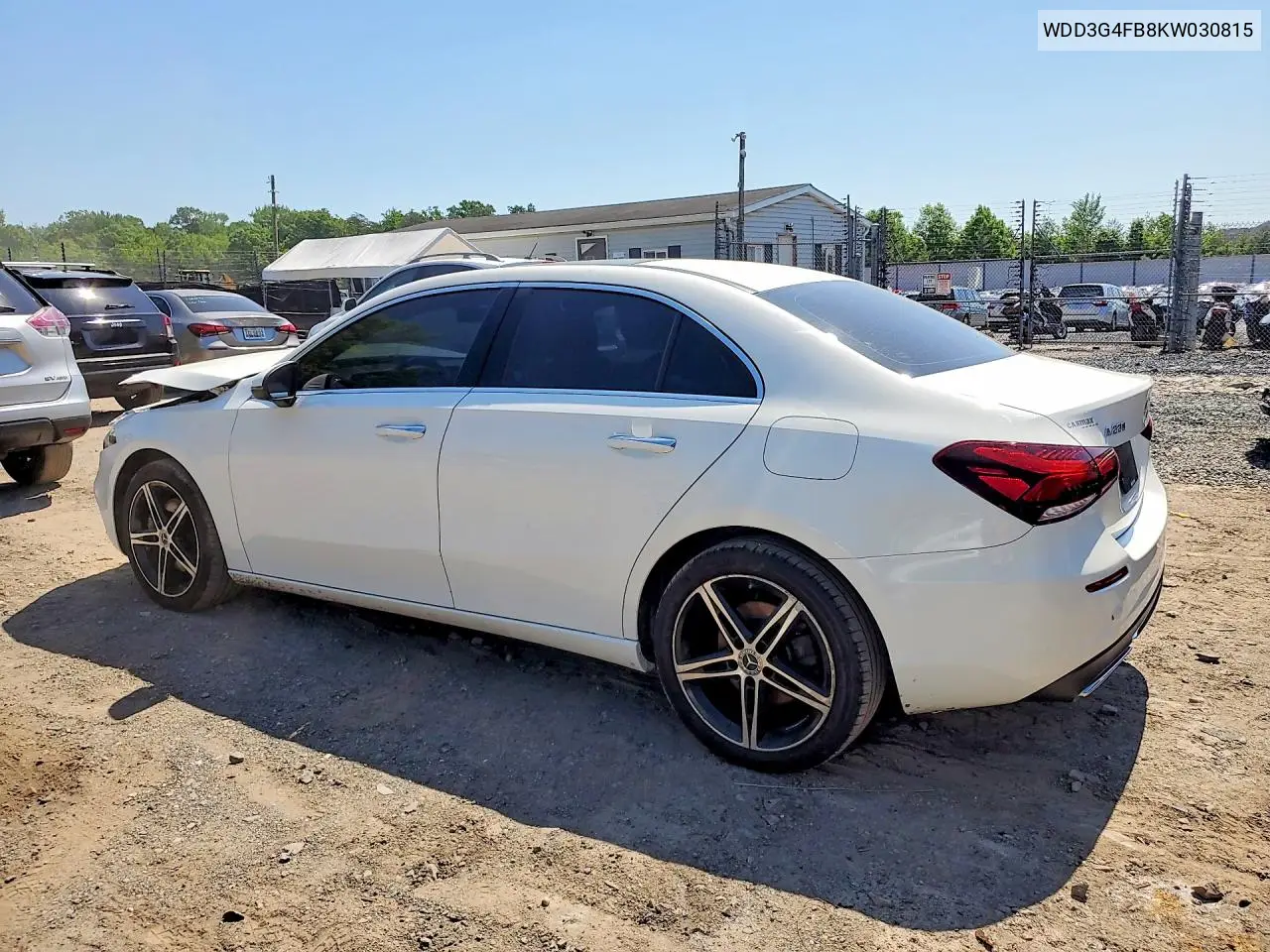 2019 Mercedes-Benz A 220 4Matic VIN: WDD3G4FB8KW030815 Lot: 53758596