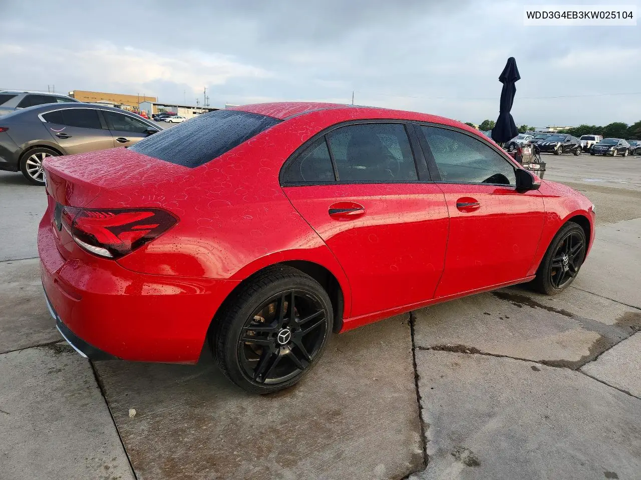 2019 Mercedes-Benz A 220 VIN: WDD3G4EB3KW025104 Lot: 54135826