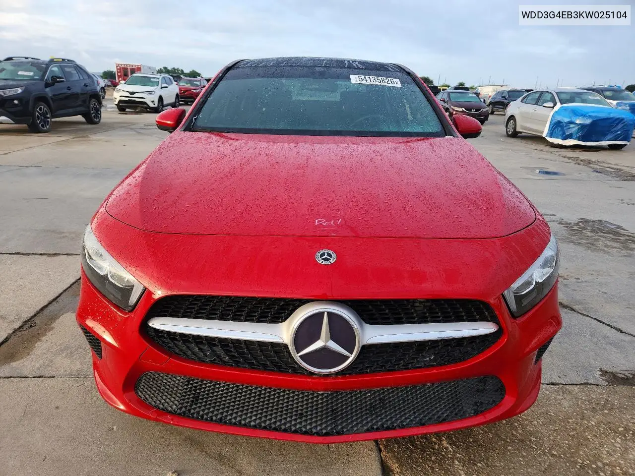 2019 Mercedes-Benz A 220 VIN: WDD3G4EB3KW025104 Lot: 54135826