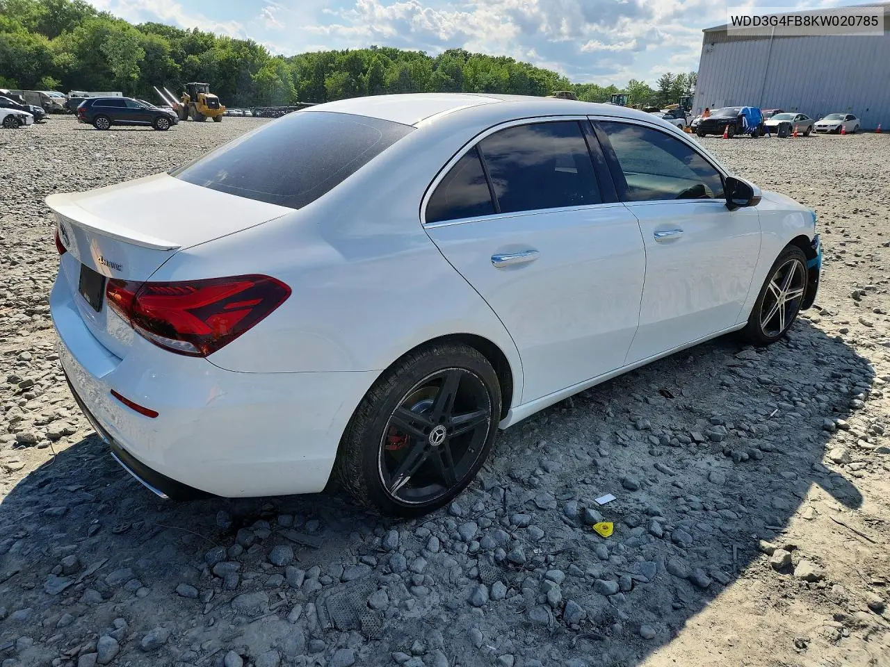 2019 Mercedes-Benz A 220 4Matic VIN: WDD3G4FB8KW020785 Lot: 54799606