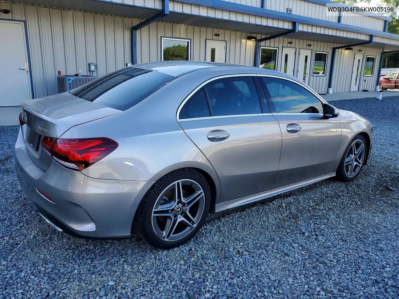 2019 Mercedes-Benz A 220 4Matic VIN: WDD3G4FB6KW005198 Lot: 54943186