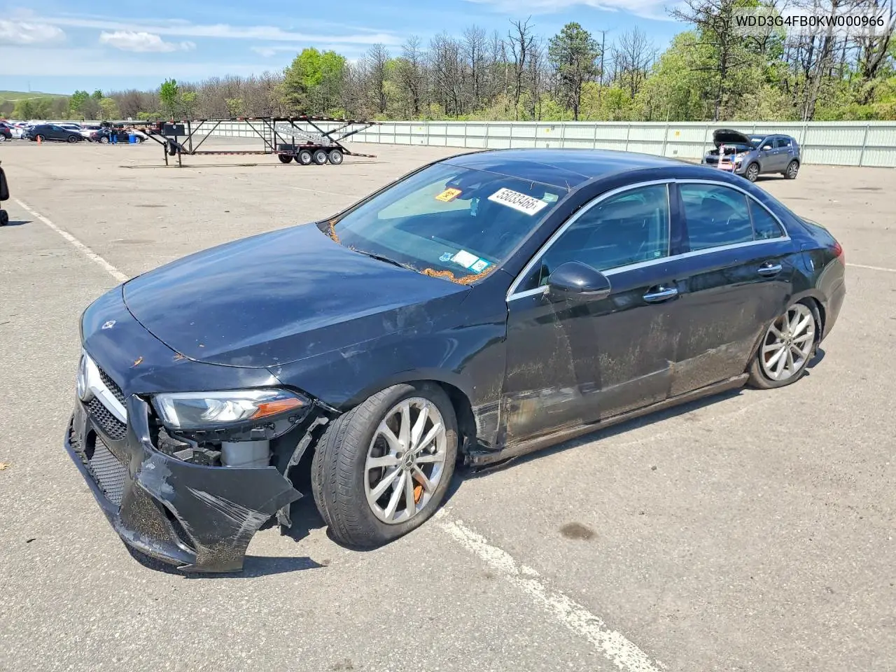 2019 Mercedes-Benz A 220 4Matic VIN: WDD3G4FB0KW000966 Lot: 55033466