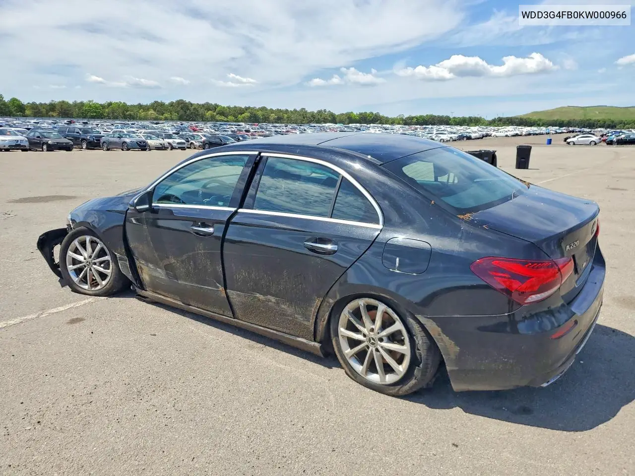 2019 Mercedes-Benz A 220 4Matic VIN: WDD3G4FB0KW000966 Lot: 55033466