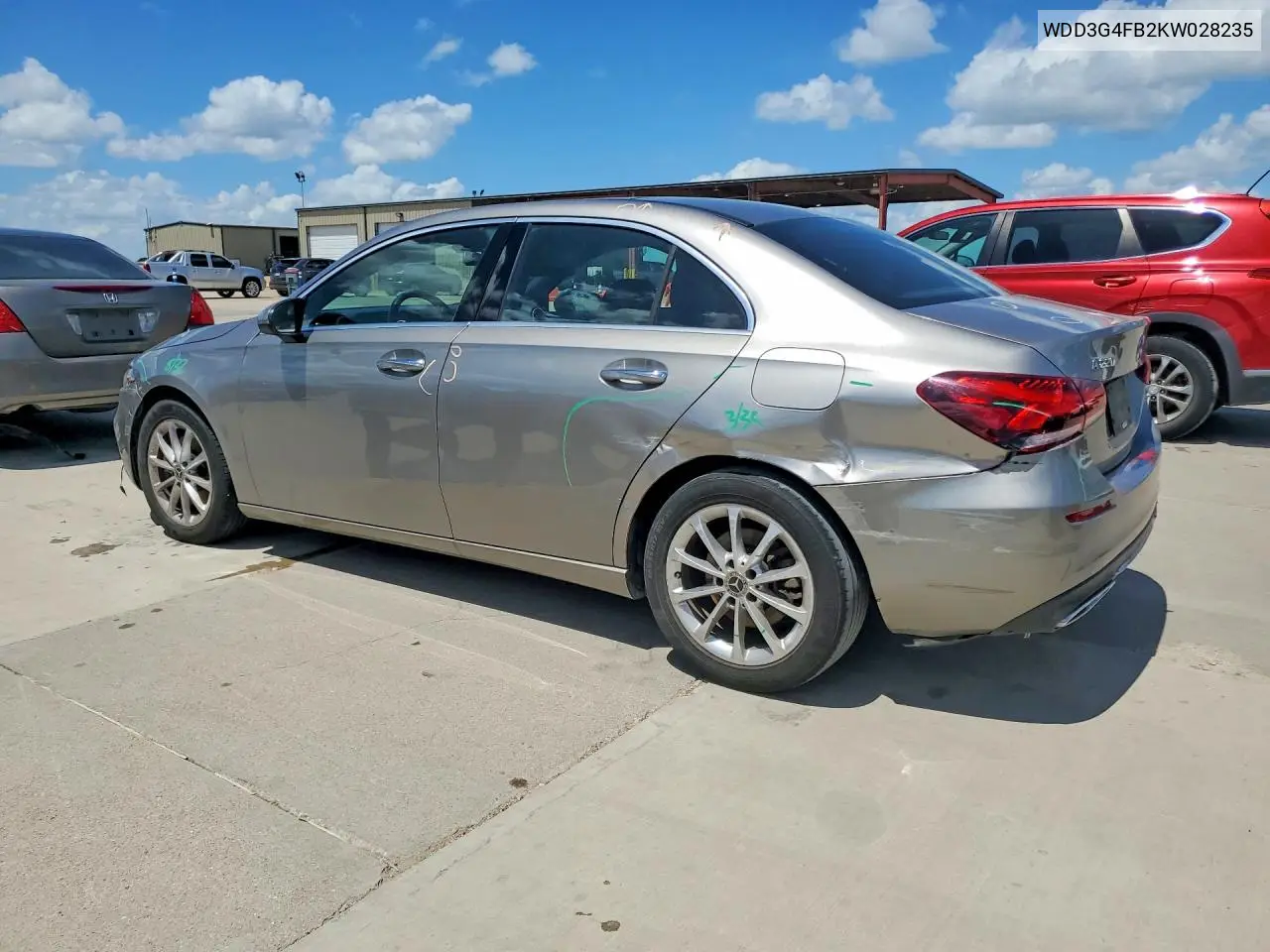 2019 Mercedes-Benz A 220 4Matic VIN: WDD3G4FB2KW028235 Lot: 56648536