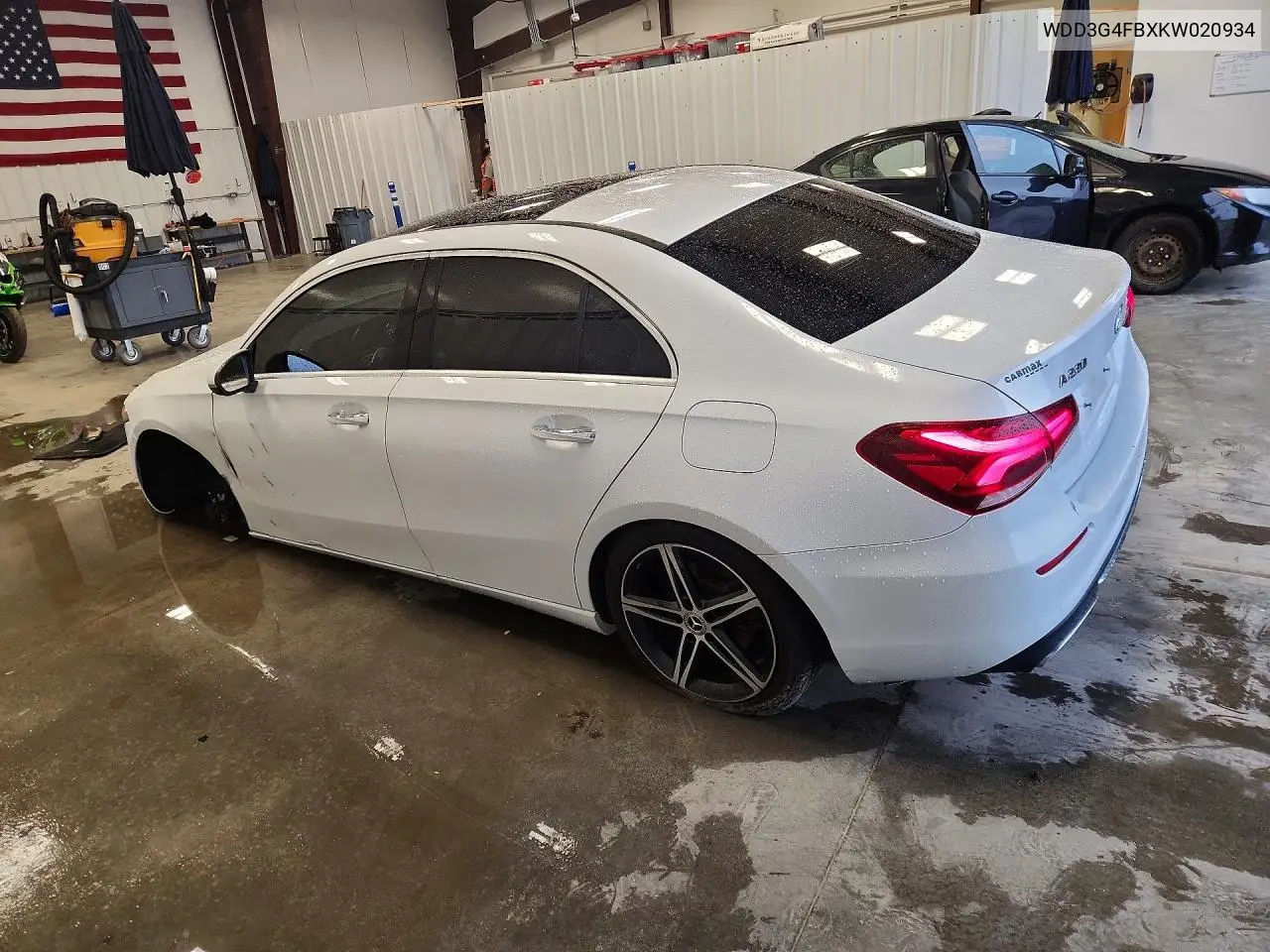 2019 Mercedes-Benz A 220 4Matic VIN: WDD3G4FBXKW020934 Lot: 57720396