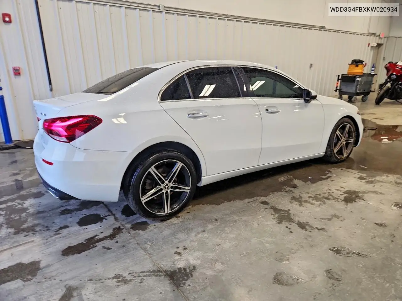 2019 Mercedes-Benz A 220 4Matic VIN: WDD3G4FBXKW020934 Lot: 57720396
