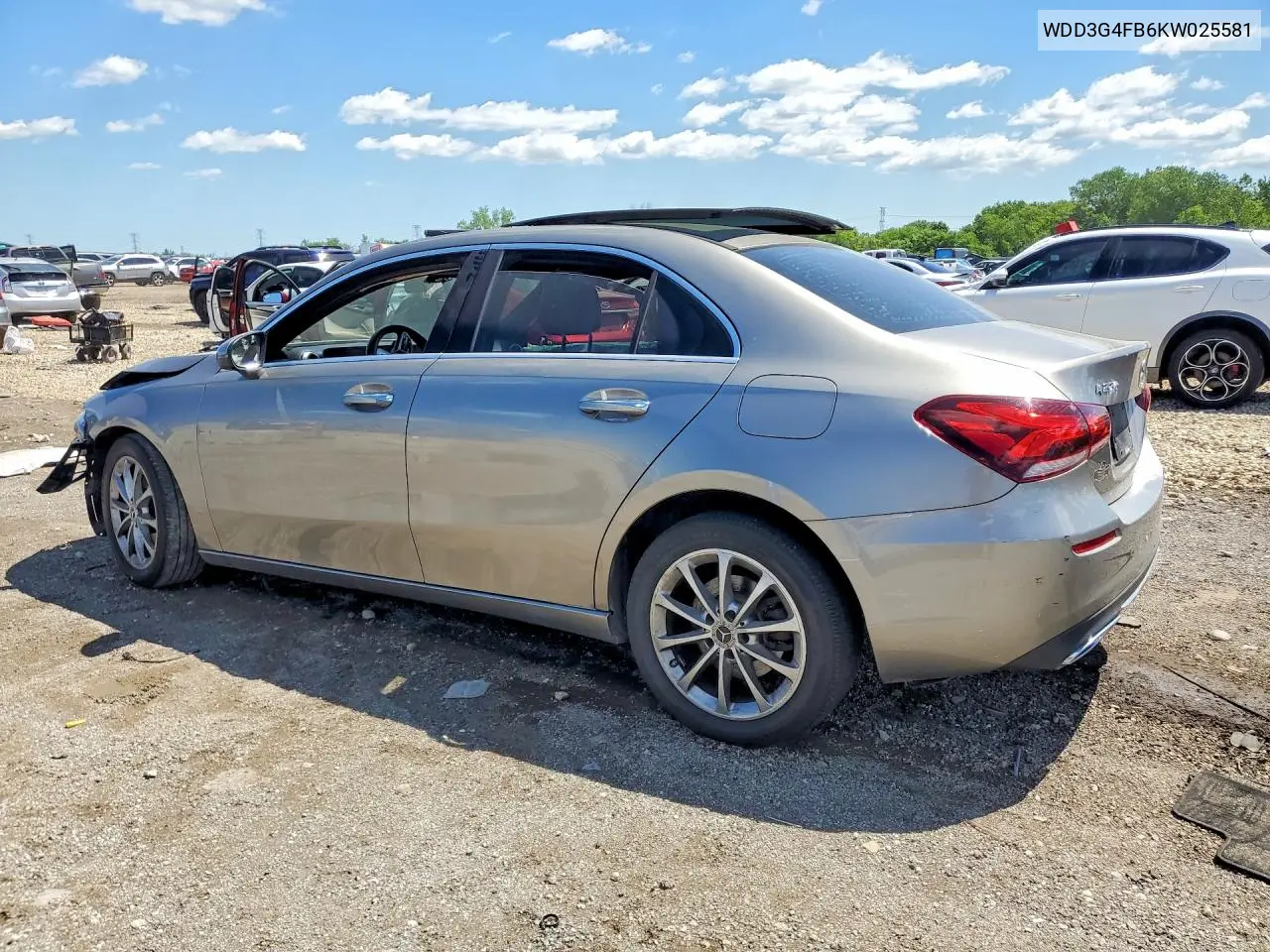 2019 Mercedes-Benz A 220 4Matic VIN: WDD3G4FB6KW025581 Lot: 57905886