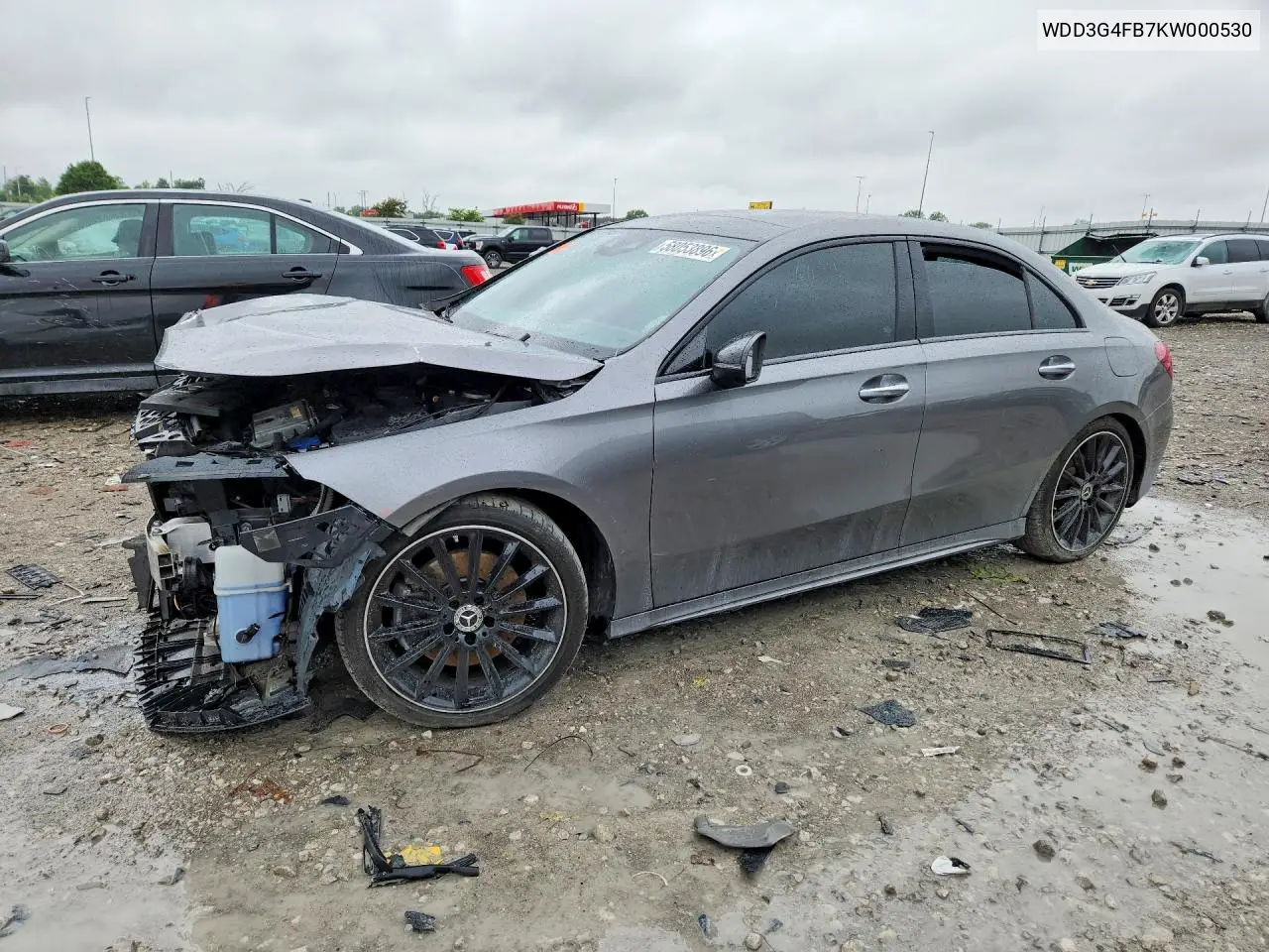 2019 Mercedes-Benz A 220 4Matic VIN: WDD3G4FB7KW000530 Lot: 58053896
