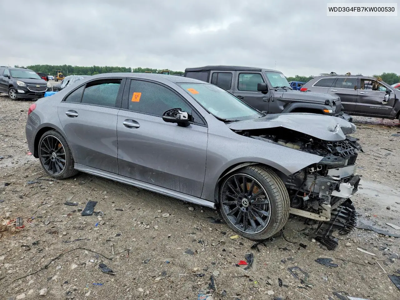 2019 Mercedes-Benz A 220 4Matic VIN: WDD3G4FB7KW000530 Lot: 58053896