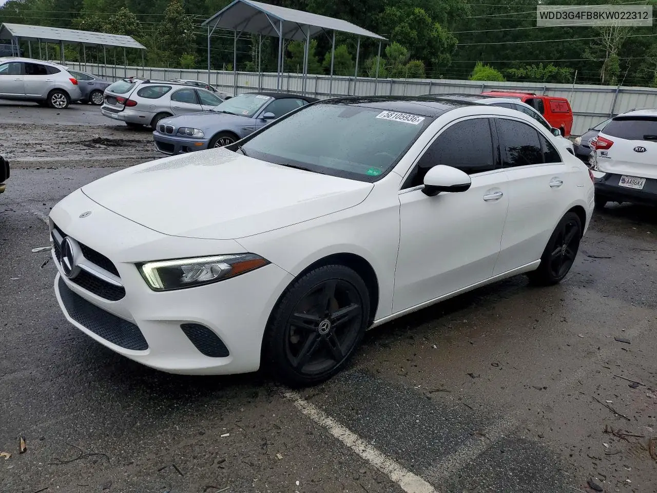 2019 Mercedes-Benz A 220 4Matic VIN: WDD3G4FB8KW022312 Lot: 58105936