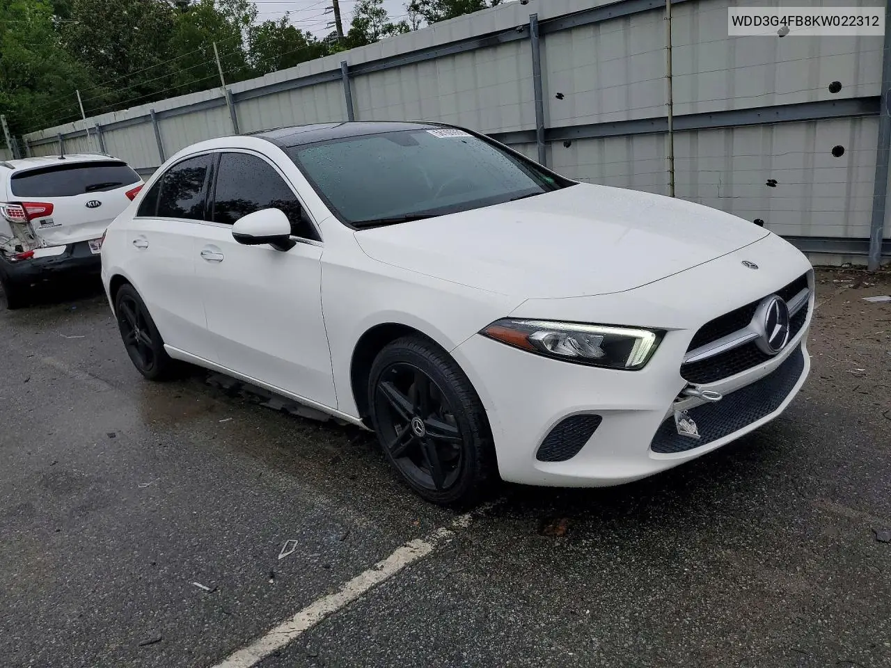 2019 Mercedes-Benz A 220 4Matic VIN: WDD3G4FB8KW022312 Lot: 58105936