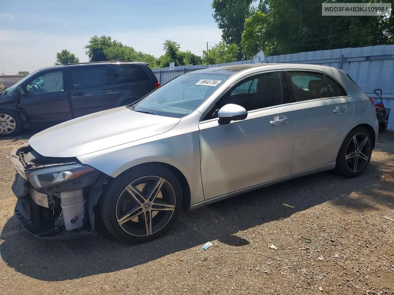 2019 Mercedes-Benz A 250 4Matic VIN: WDD3F4HB3KJ109984 Lot: 59645756