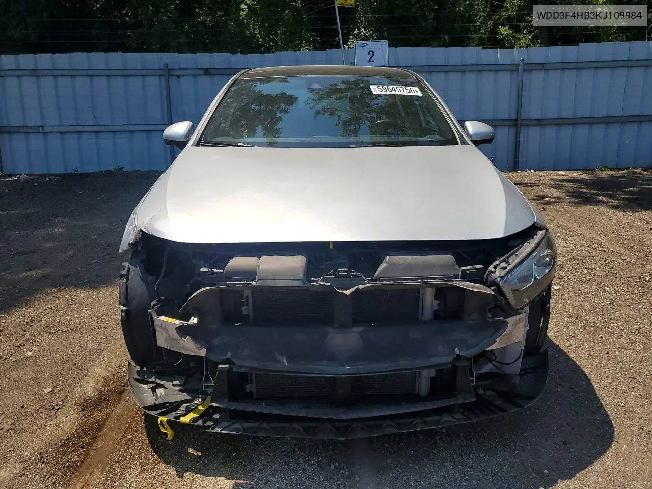 2019 Mercedes-Benz A 250 4Matic VIN: WDD3F4HB3KJ109984 Lot: 59645756
