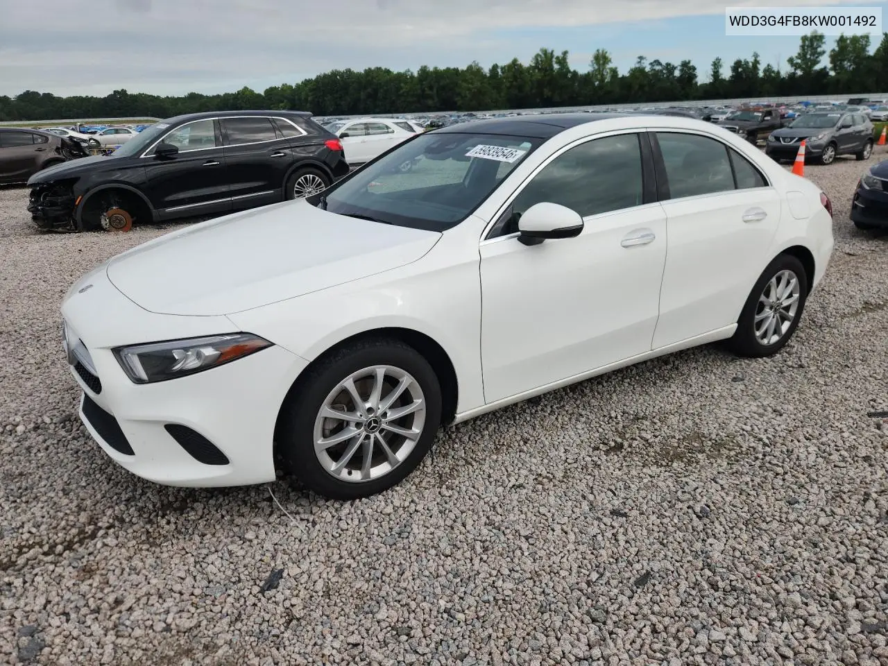 2019 Mercedes-Benz A 220 4Matic VIN: WDD3G4FB8KW001492 Lot: 59839546