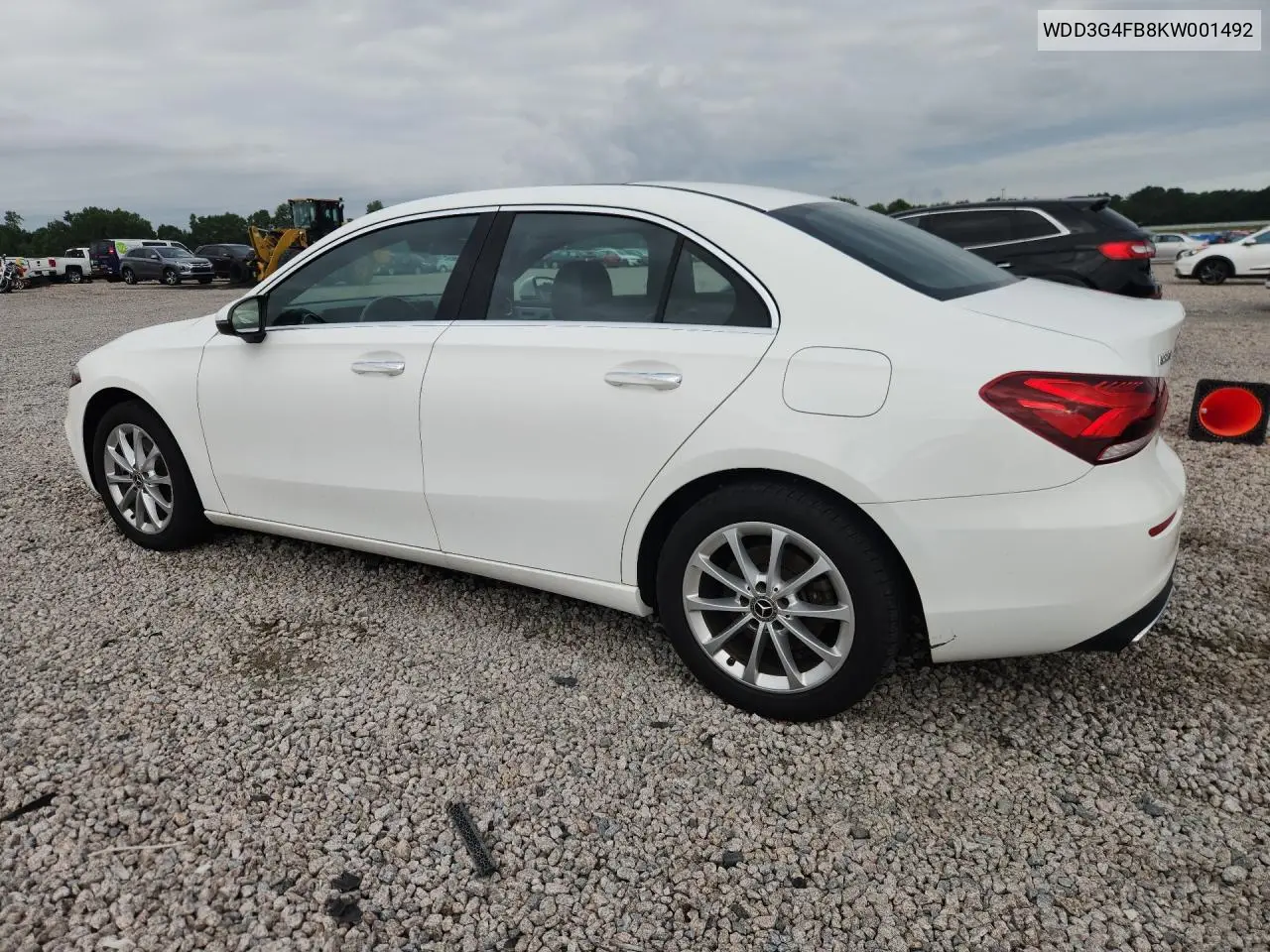 2019 Mercedes-Benz A 220 4Matic VIN: WDD3G4FB8KW001492 Lot: 59839546